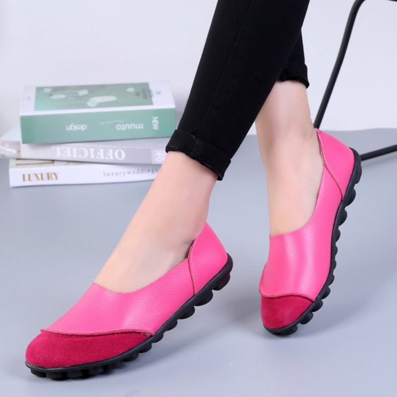 Slip-On Στρογγυλά Ίσια Παπούτσια Με Χαμηλό Τακούνι (1-3Cm) Λεπτά Παπούτσια