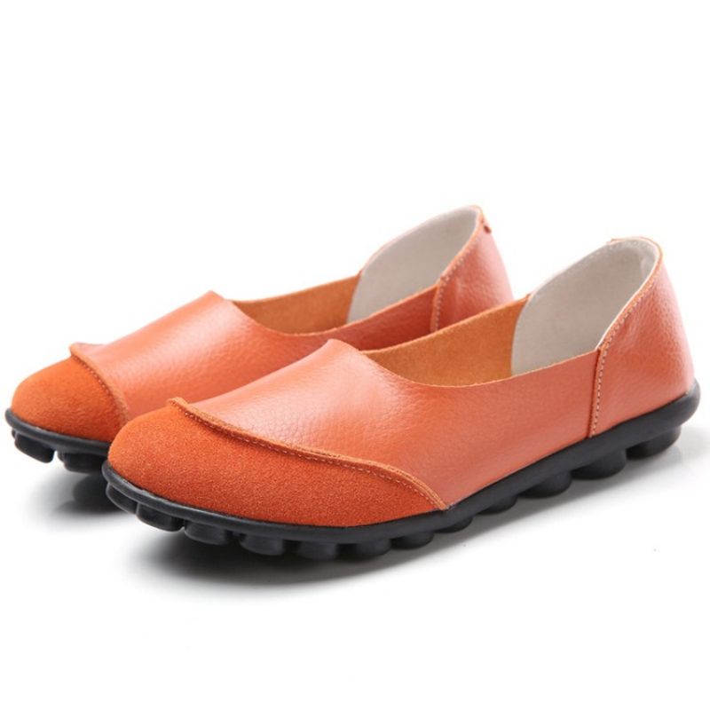 Slip-On Στρογγυλά Ίσια Παπούτσια Με Χαμηλό Τακούνι (1-3Cm) Λεπτά Παπούτσια