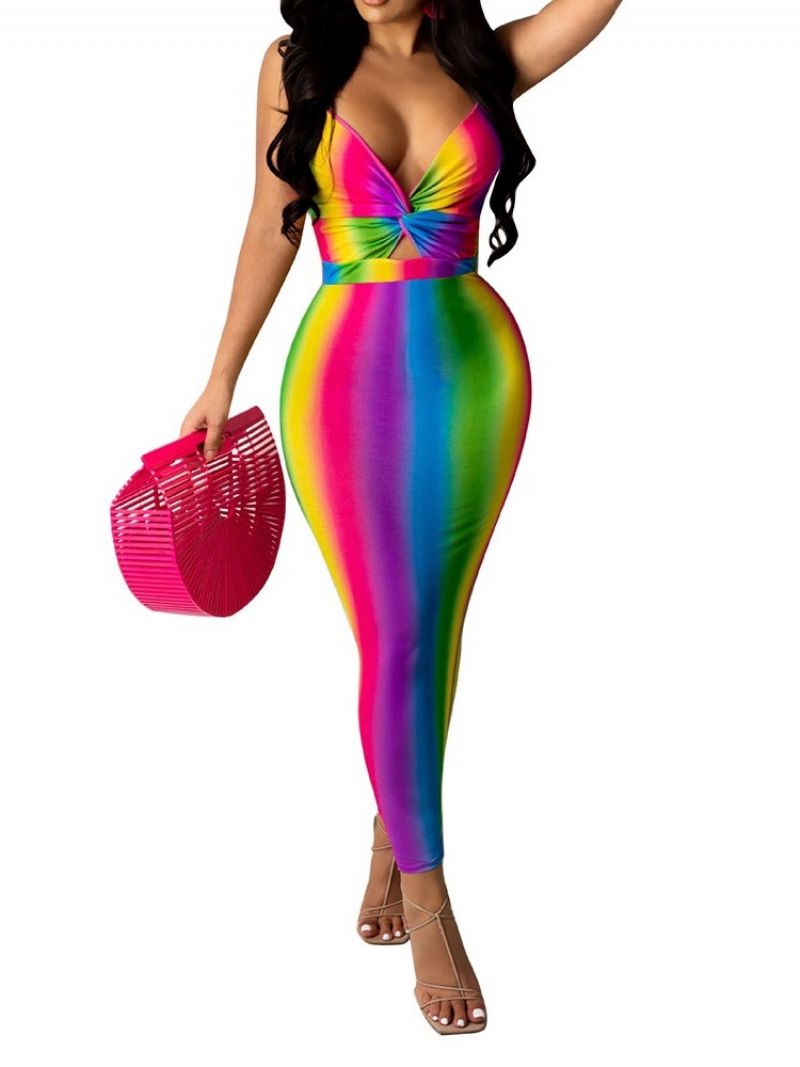 Εκτύπωση Αμάνικο Φόρεμα Bodycon Ντεγκραντέ Για Όλες Τις Εποχές