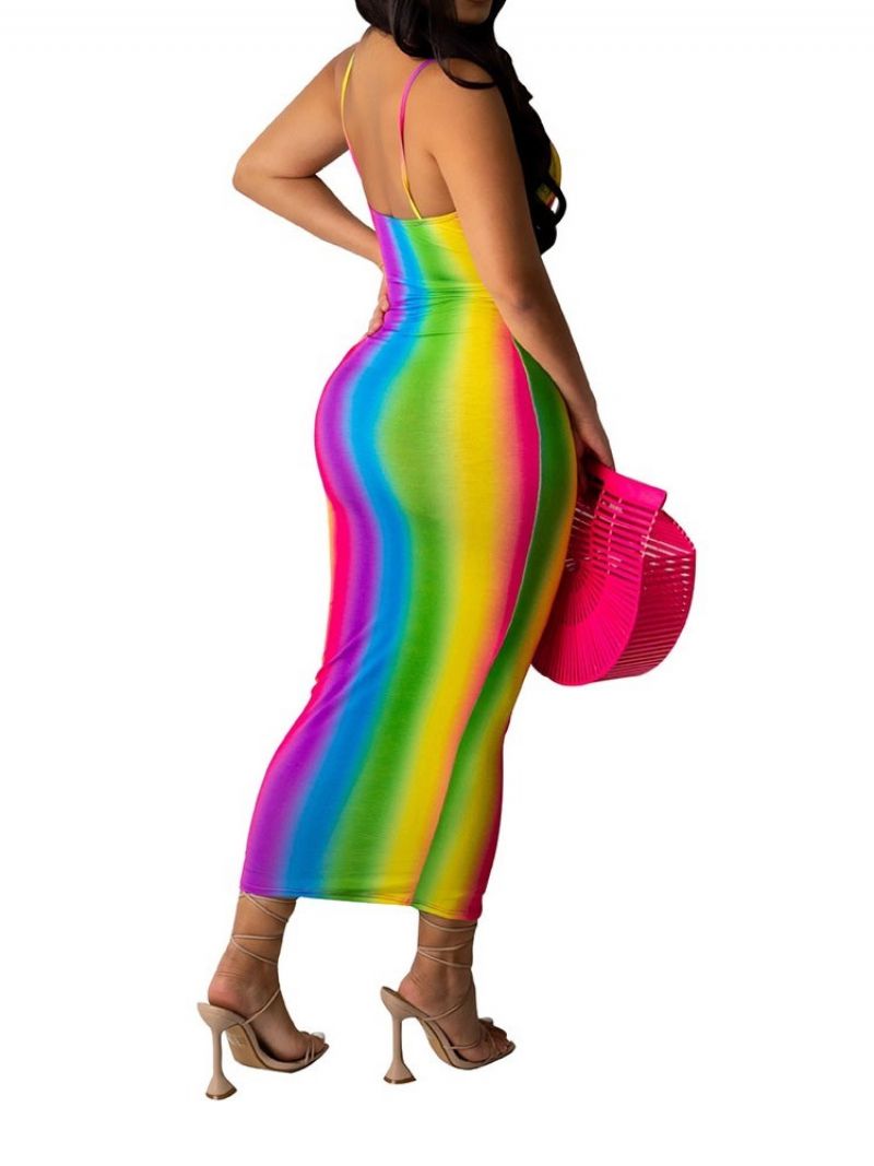 Εκτύπωση Αμάνικο Φόρεμα Bodycon Ντεγκραντέ Για Όλες Τις Εποχές