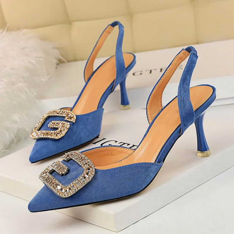 Γυναικεία Πέδιλα Slip-On Slingback Με Πούλιες