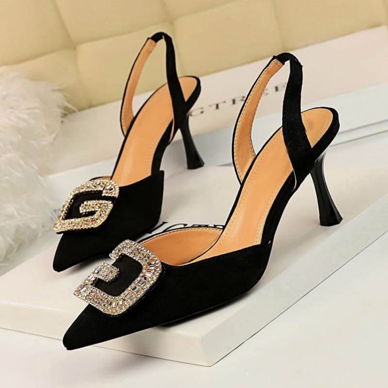 Γυναικεία Πέδιλα Slip-On Slingback Με Πούλιες